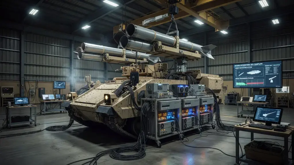 Army Begins Equipping Bradley Vehicles With Israeli Missile Defense System